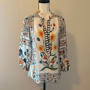 Diane von Furstenberg Floral Blouse size 4